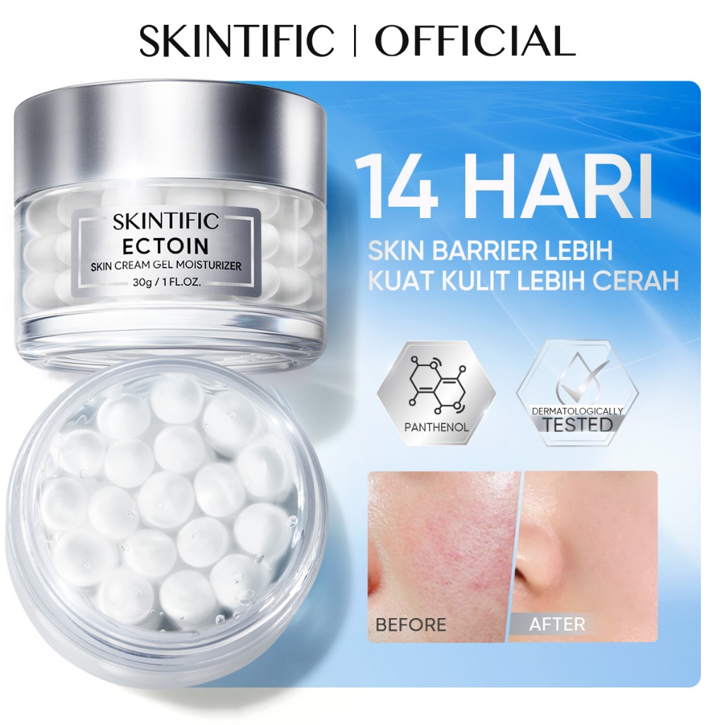 [NEW FORMULA] SKINTIFIC -  ECTOIN SKIN CREAM GEL MOISTURIZER 30g | Menjaga Skin barrier Cream Pemuti