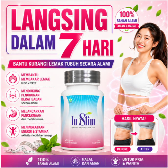 [ PELANGSING ] In Slim Slimming Herbal Original BPOM HALAL | Pelangsing Alami | Obat Pelangsing herb