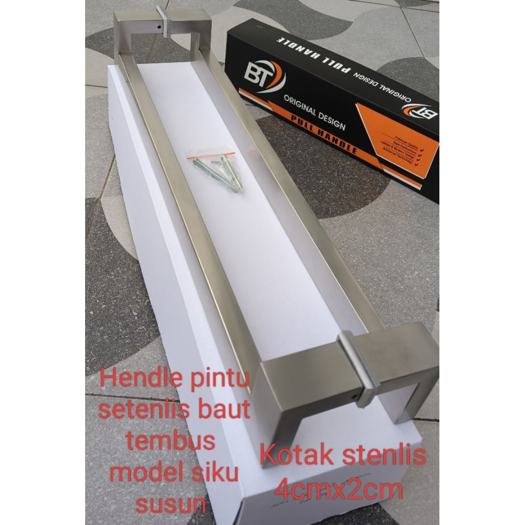 Hendle pintu baut tembus setenlis model susun panjang 30cm sampai 200cm
