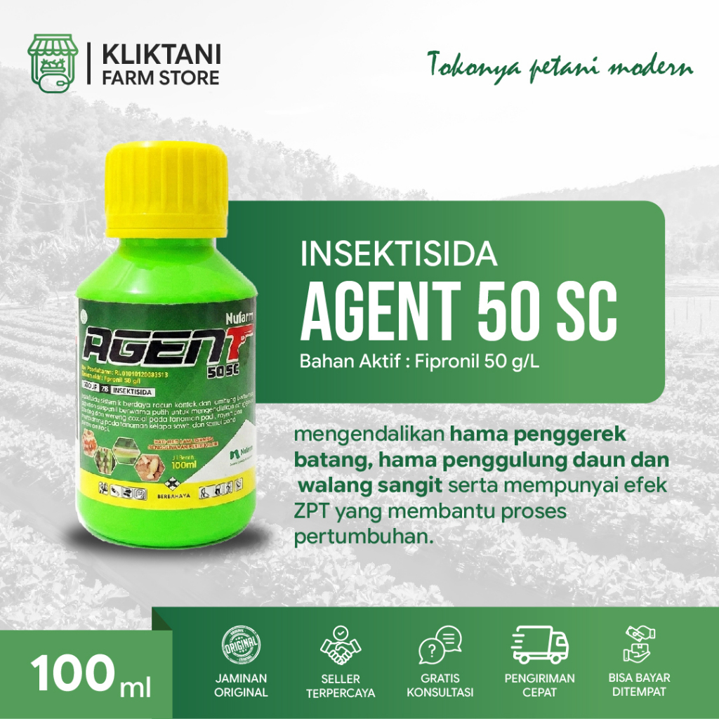 Insektisida -  pengendali hama wereng | Agent 50 SC 100 ml