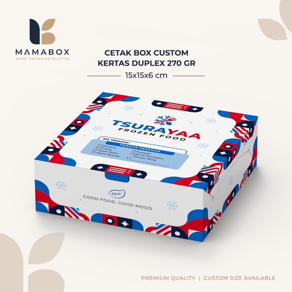 PAKET CETAK BOX CUSTOM KERTAS DUPLEX 270gr [ ISI 1000, 2000 & 3000 PCS )