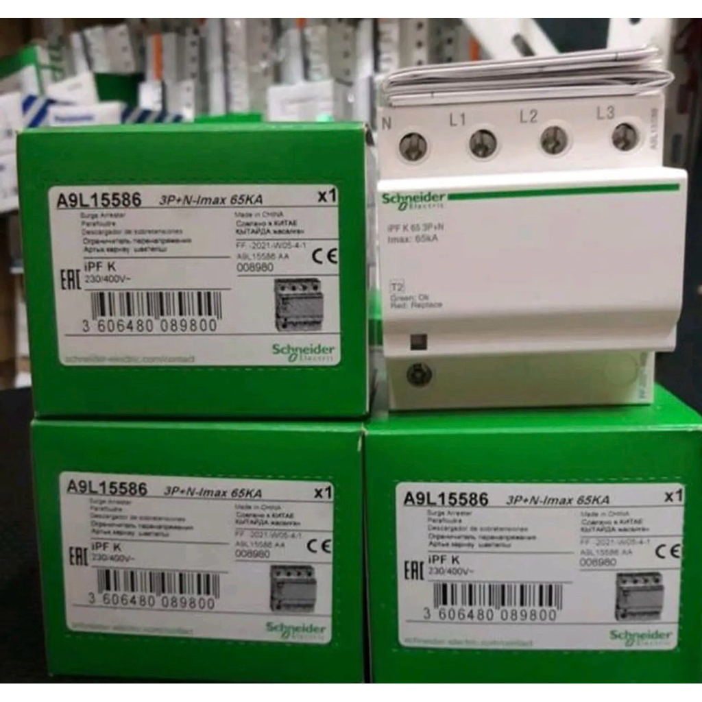 SURGE ARRESTER SCHNEIDER IPF65 PF65 iPF K 65 3P+N 4P 65ka A9L15586 ORIGINAL