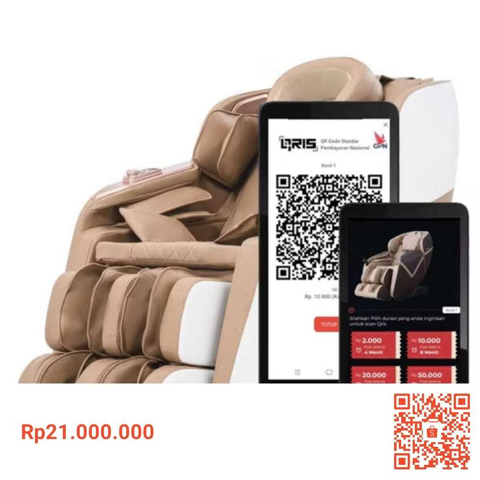 Kursi Pijat Self Service Pembayaran Qris