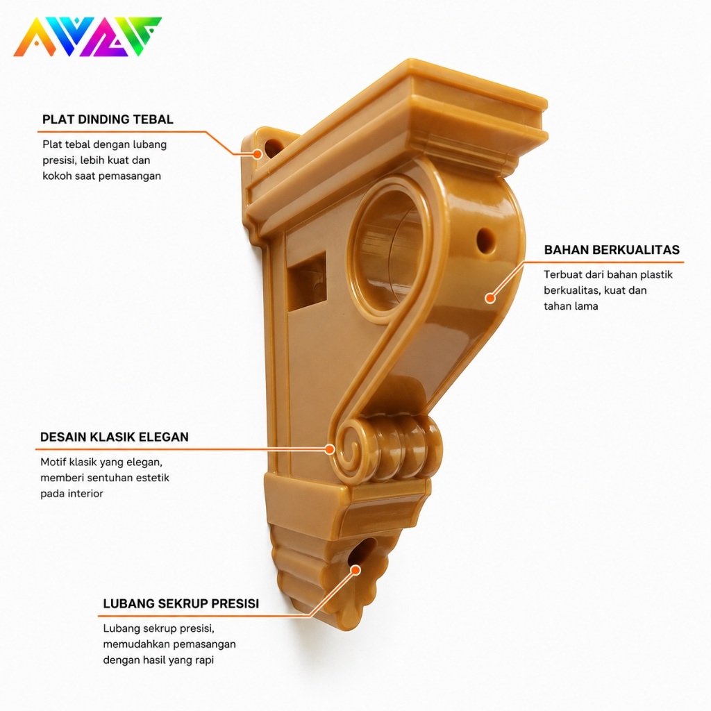NEW BRACKET GORDEN VARIAN EROPA / PENYANGGA BESI GORDEN / KAKI RELL GORDEN / BRACKET