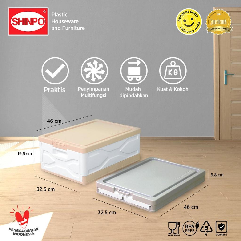 Shinpo 148 Container Box Lipat Compact Kotak Folding Storage Box 1 Set Box container lipat keranjang