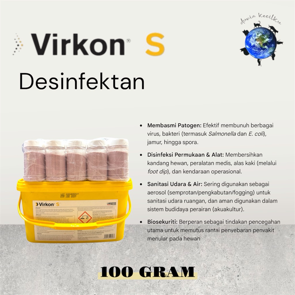Virkon S disinfektan pembunuh bakteri virus dan jamur, disinfektan virkon s pembasmi virus