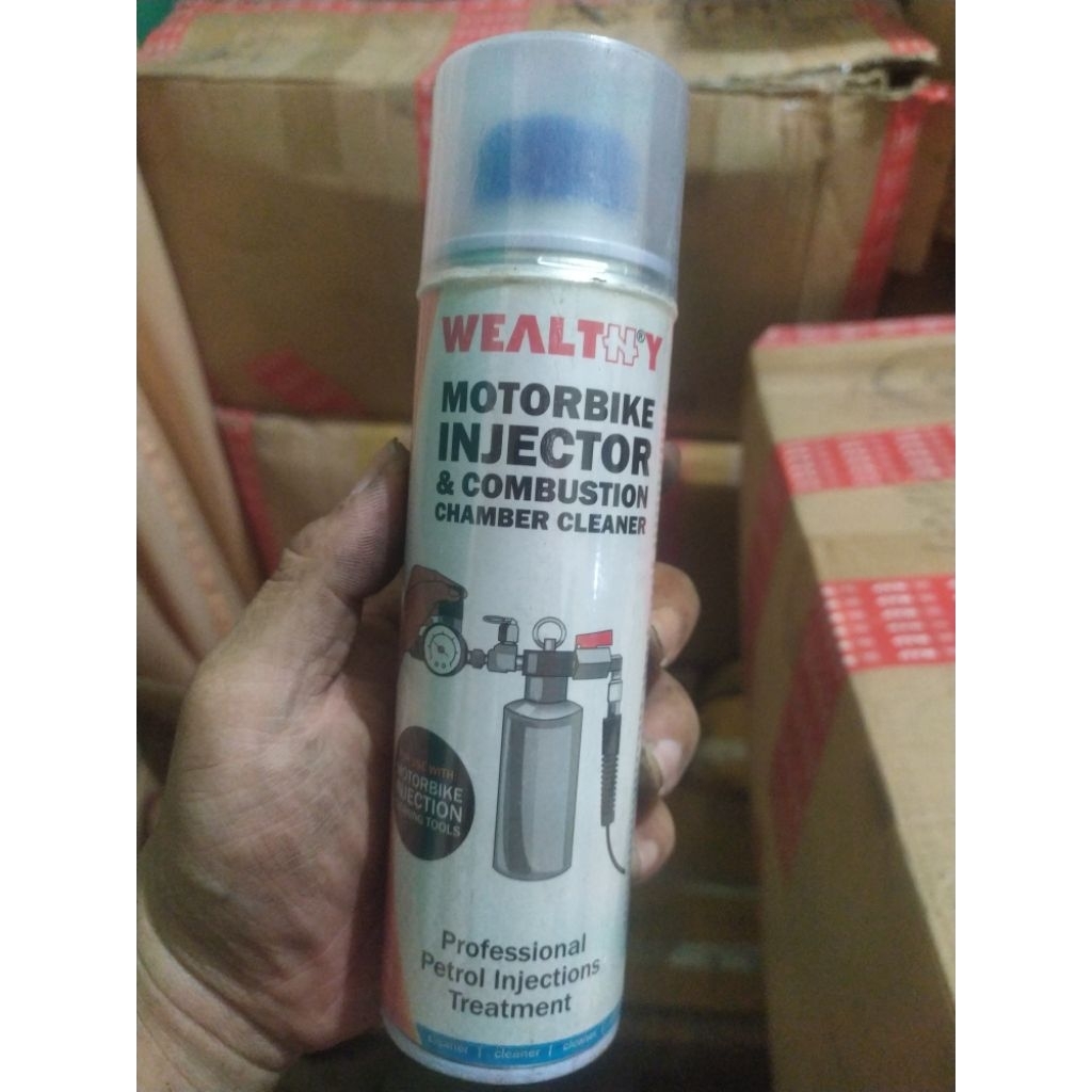 Wealthy Motorbike Injector & Combustion Chamber Cleaner - Cairan Pembersih Injeksi Motor Peningkat P
