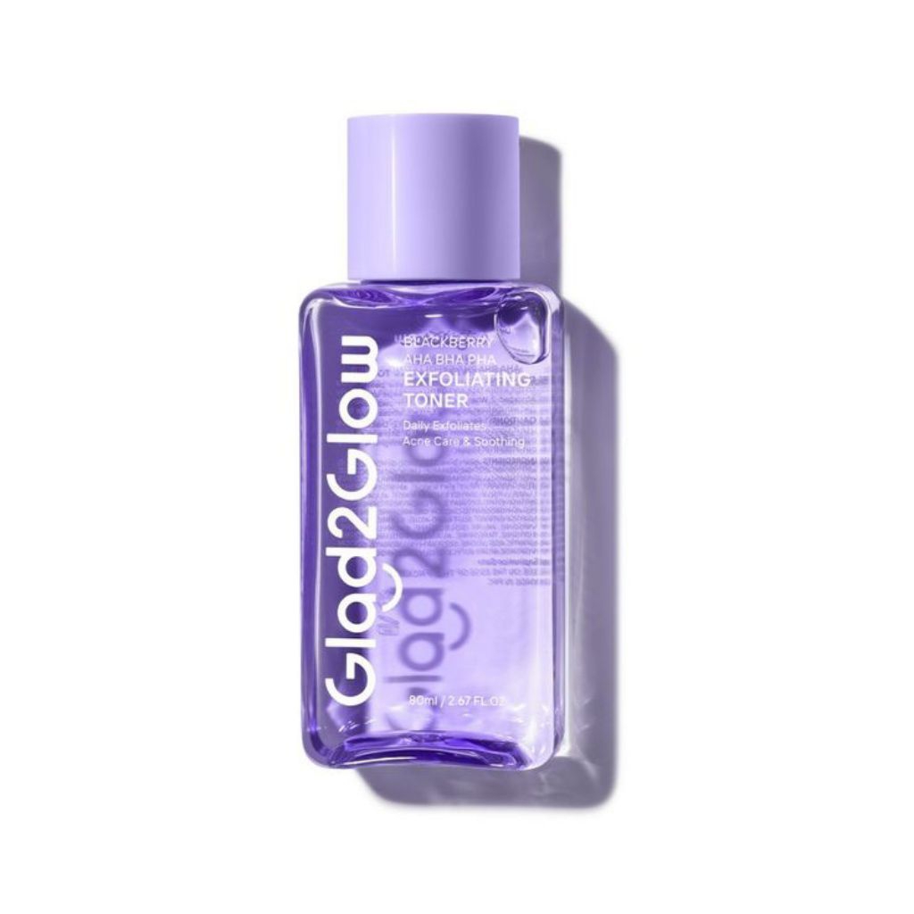 glad2glow blackberry exfoliating toner