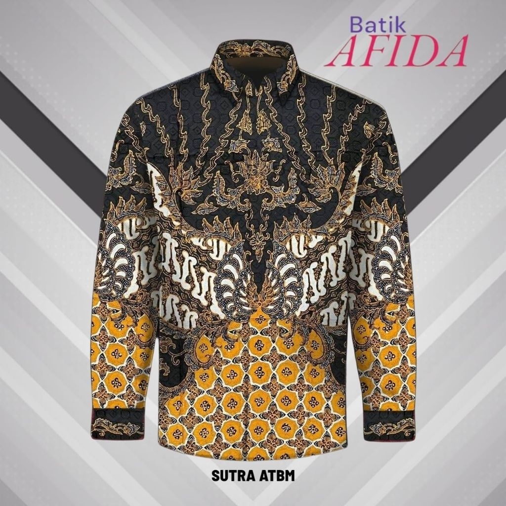 Kain Batik Tulis Halus Exclusive Sutra ATBM Batik Pola Kemeja Asli Tulis Full Manual S01X