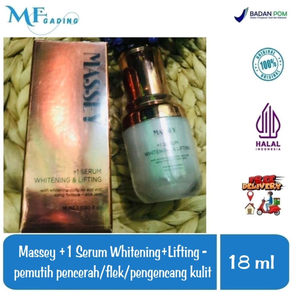 Massey +1 serum whitening + lifting - serum pemutih pencerah pelembab / flek / elastisitas kulit / a
