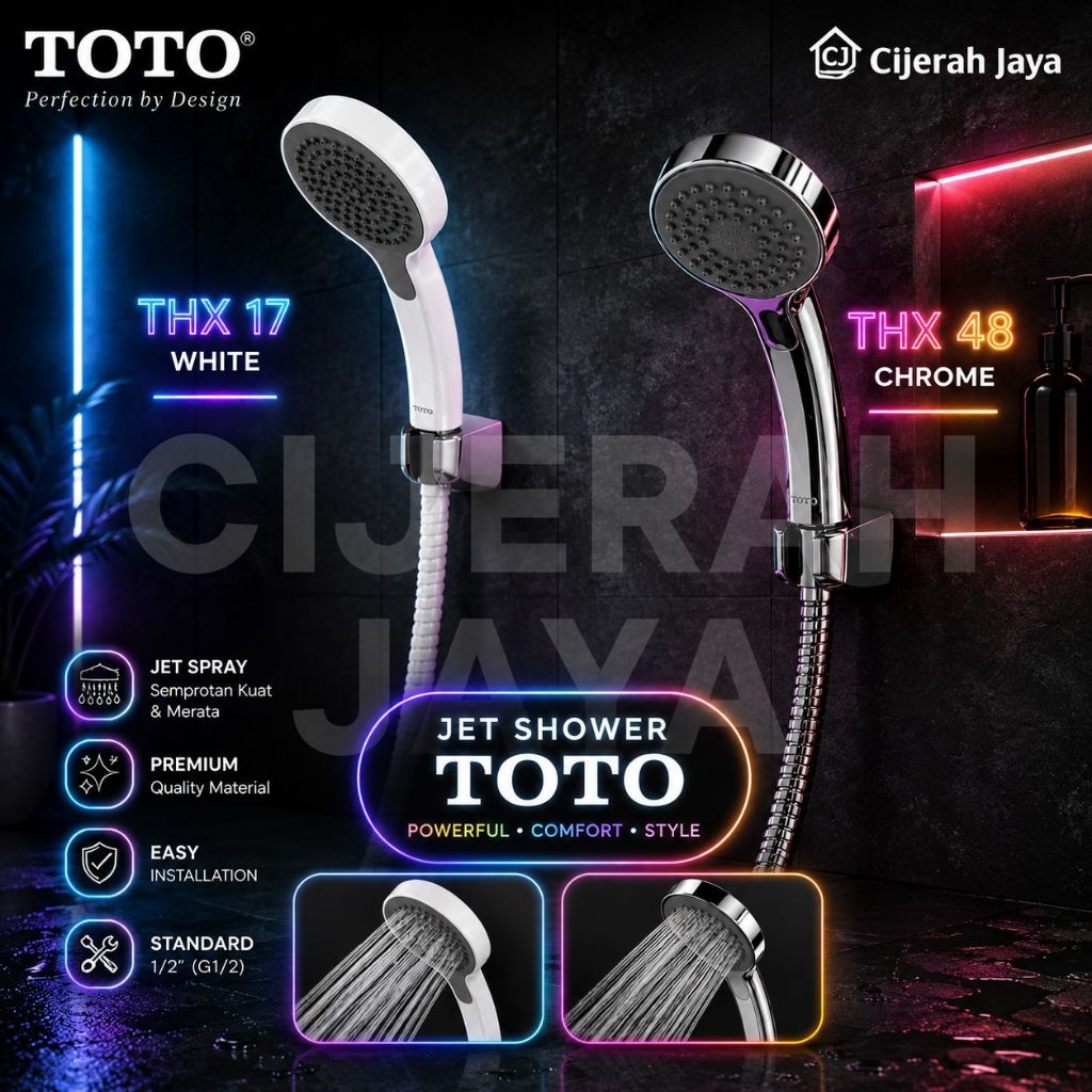 SHOWER MANDI TOTO THX48 THX17 / HAND SHOWER TOTO SET ORIGINAL