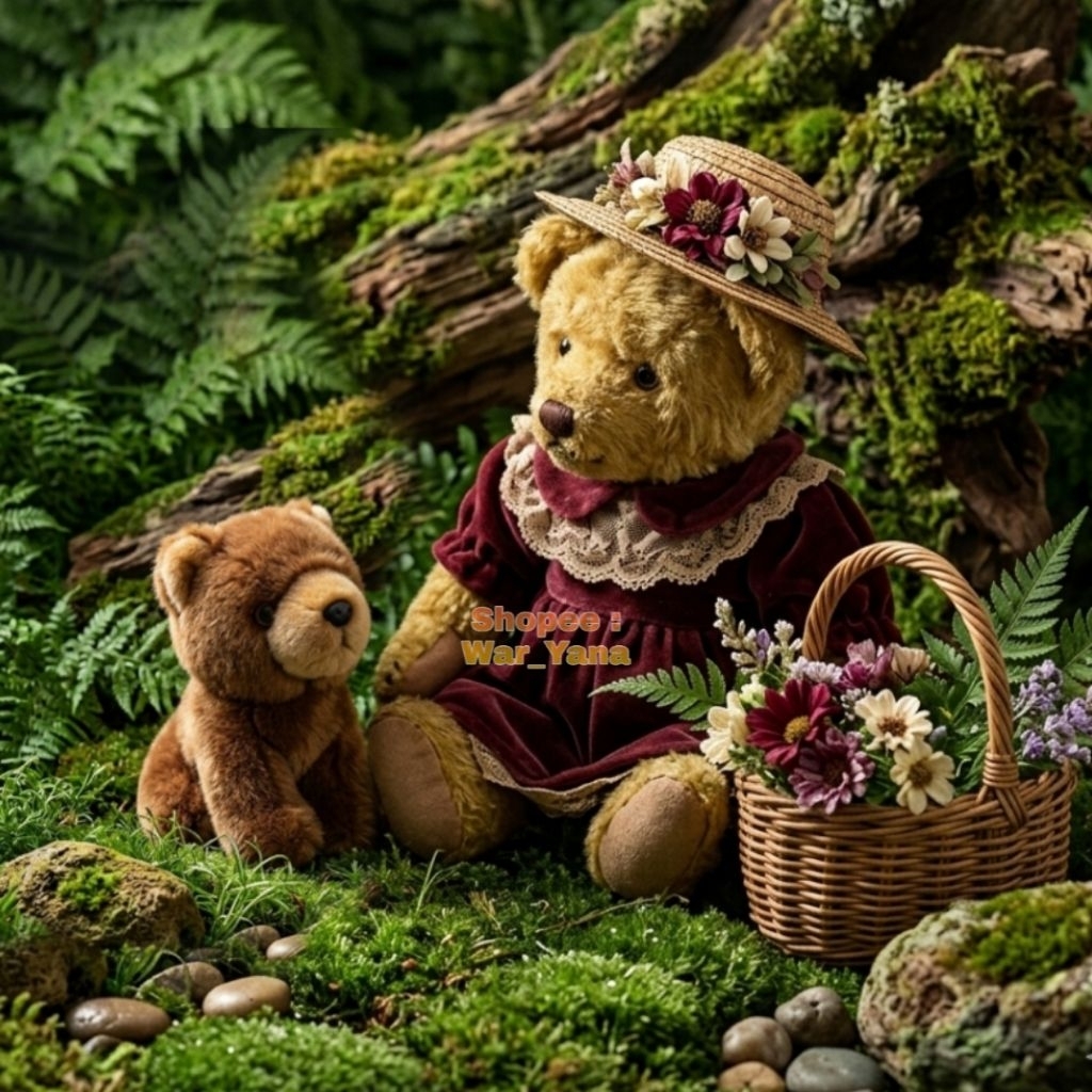 Boneka Anak Beruang Grizzly Import Inggris Original Wilberry Animal Little Grizzly Bear Soft Plush S