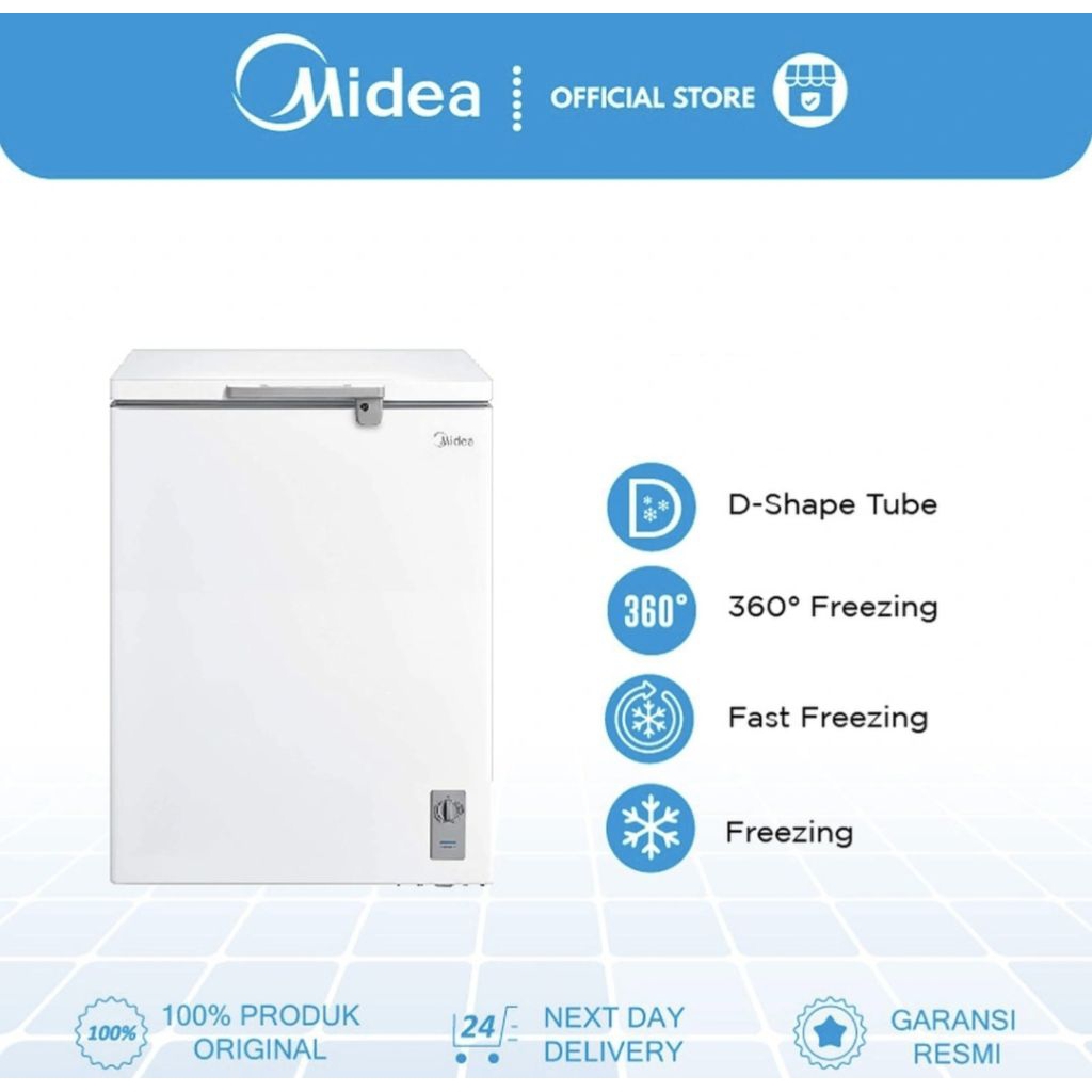 BOX FREEZER MIDEA 100 LITER INVERTER MDRC154 BOX FREEZER MIDEA 100LITER INVERTER MDRC 154 CHEST FREE