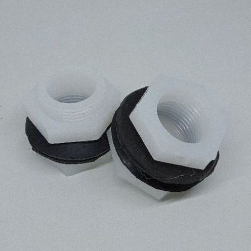 RING TOREN 1 1/2" X 1 1/4 " PVC Karet / Mur Toren / Mur Tandon. Warna Putih 1 1/4 x 1 1/2 / Mur Tore