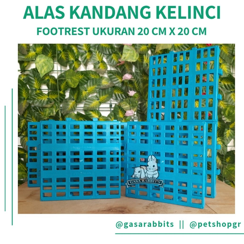 ALAS KANDANG KELINCI - ALAS KANDANG 20CM X 20CM - ALAS KANDANG PLASTIK - FOOTREST - ALAS KANDANG KUC