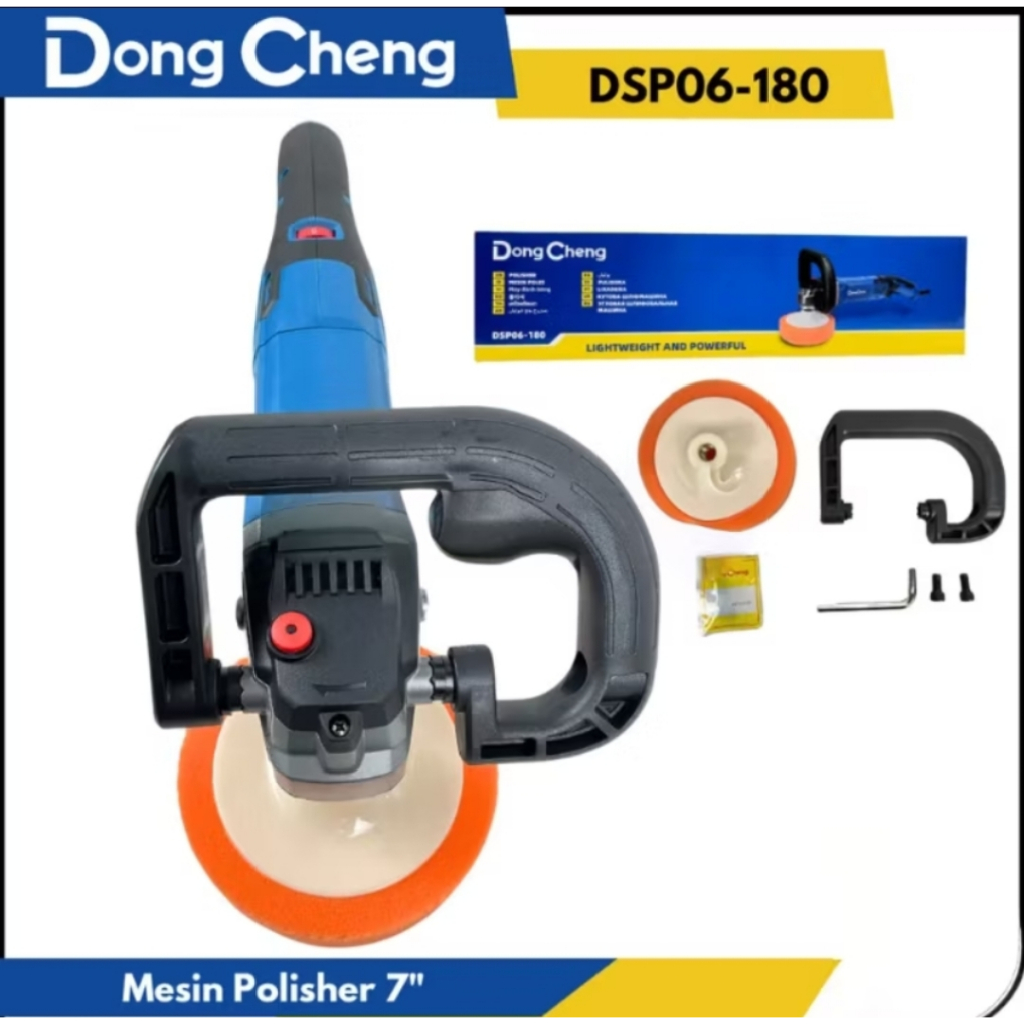 Mesin Poles Mobil 7" Dong Cheng DSP06-180 Listrik Polisher Machine Dong Cheng DSP06-180 Variable Spe