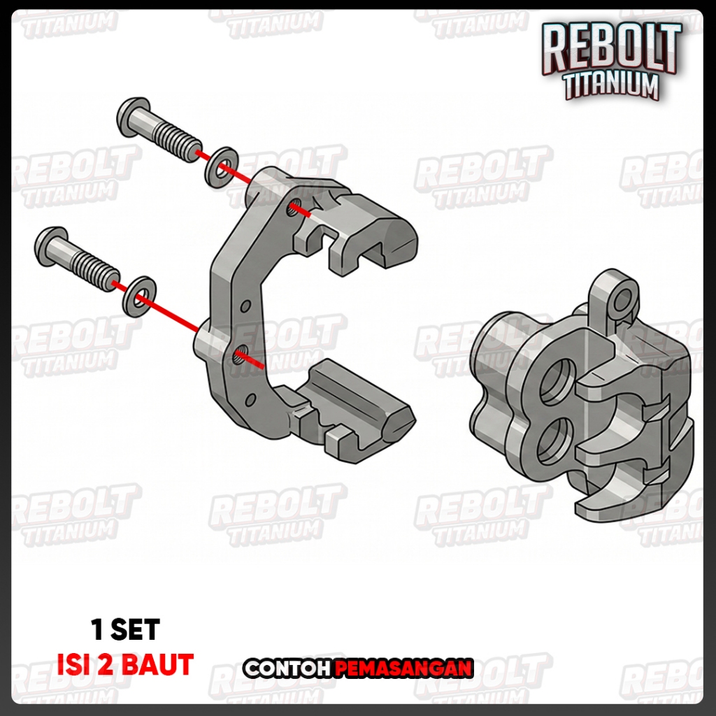 Baut Titanium Breket Kaliper Depan FIZR RX King GR5 REBOLT