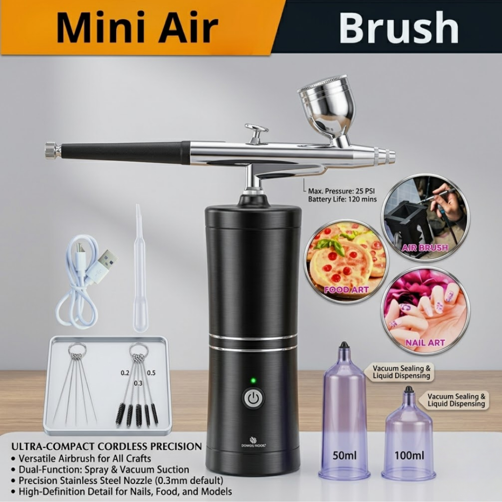 Voda Mini Compresor Airbrush Spray Nano Mist Spray Oxygen Injector Semprotan Cat Air Brush Portable