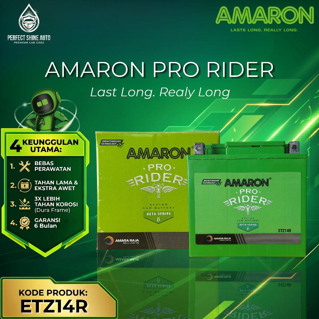 Amaron Aki Kering Royal Enfield Continental 650 ETZ14R / YTX14 12Ah Aki Kering