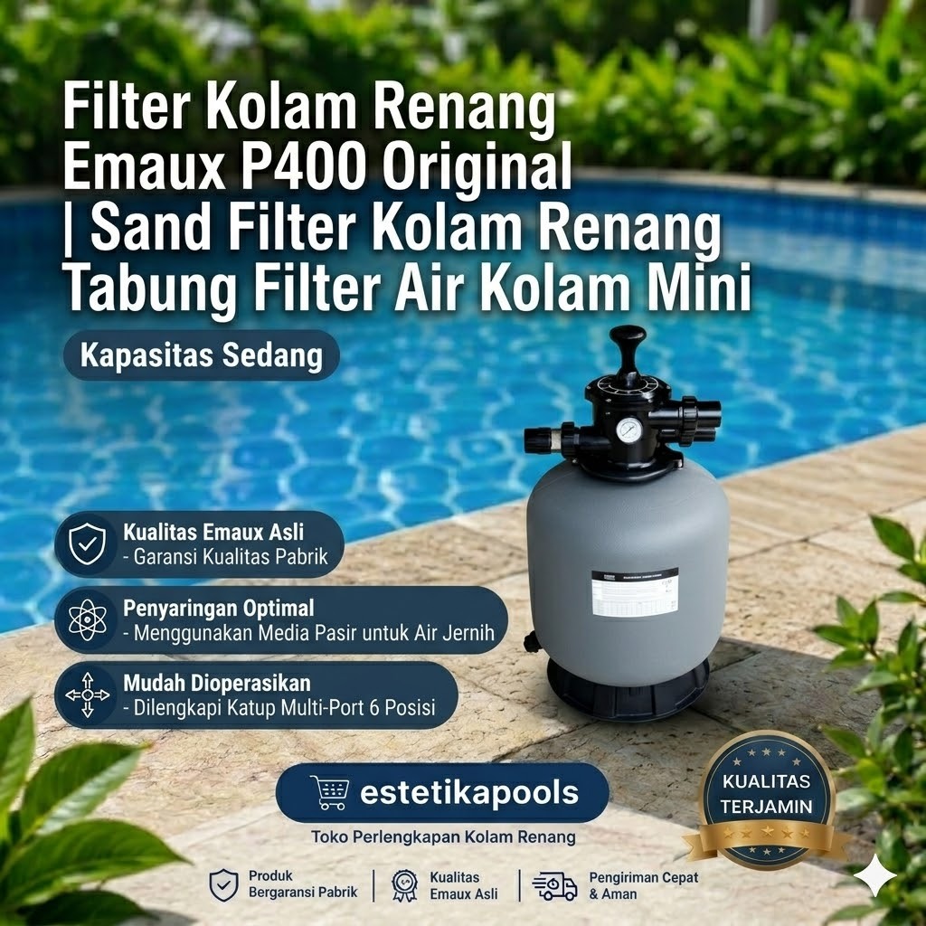 Filter Kolam Renang Emaux P400 Original | Sand Filter Kolam Renang Tabung Filter Air Kolam Mini
