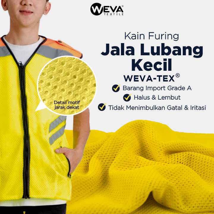 (PERMETER) Bahan Kain JALA LUBANG KECIL Kain Mesh Jaring Kiloan Furing Dalaman Jaket Murah