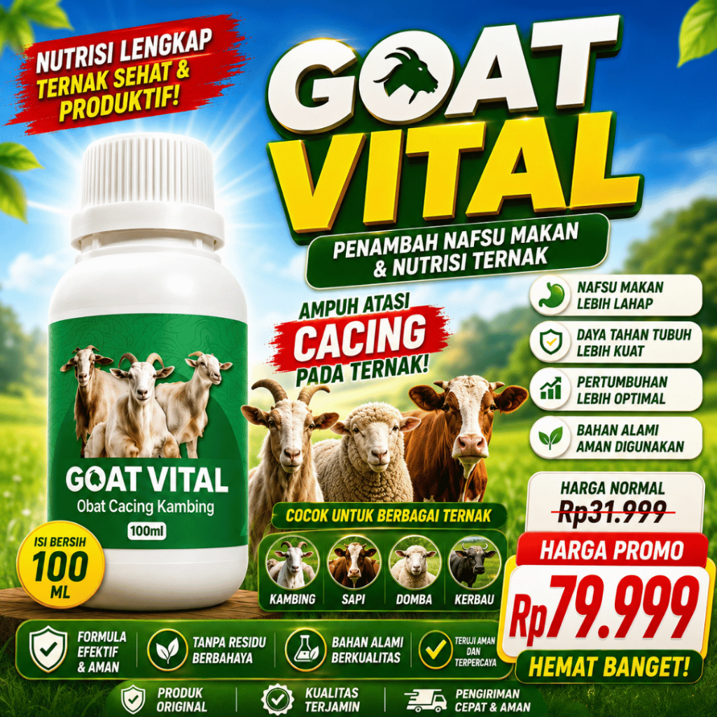 100ML - Goat Vital Premium Obat Cacing Kambing Domba obat kambing cacingan