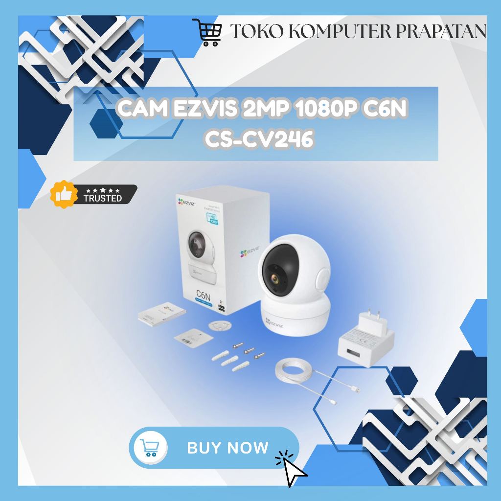 EZVIZ C6N CS-CV246 2MP 1080P Smart Wi-Fi Pan Tilt CCTV Camera