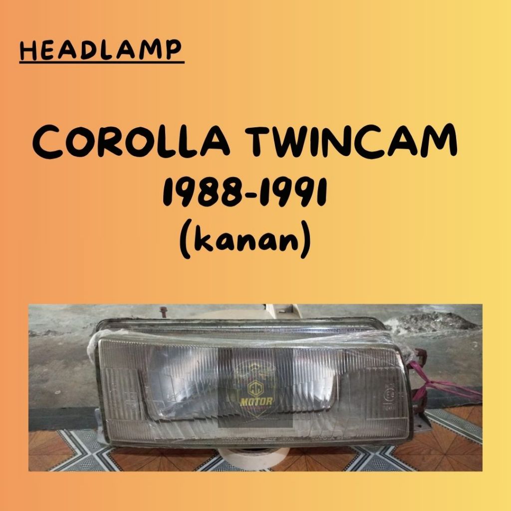 Headlamp Corolla Twincam 1988-1991 (kanan)