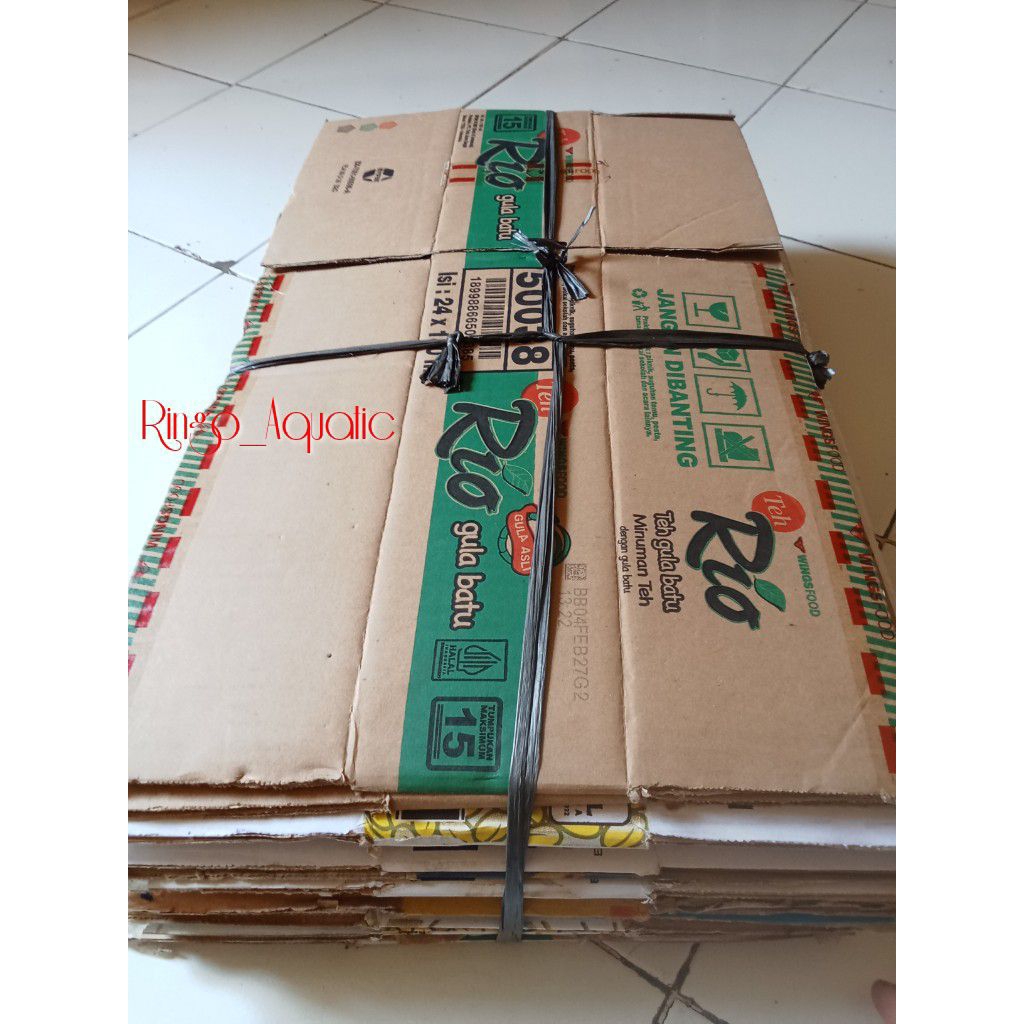 Kardus packing paket 22 pcs bekas granita ale ale panther teh rio