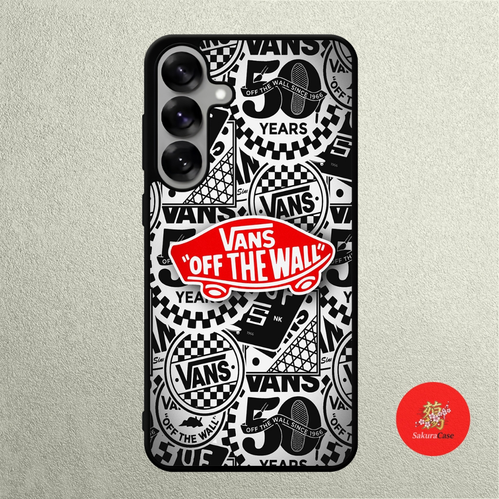 Case SAMSUNG A57 A56 A37 A36 A50 A50 A51 A52 A53 A54 A55 Rubber Softcase VANS Sticker bomb