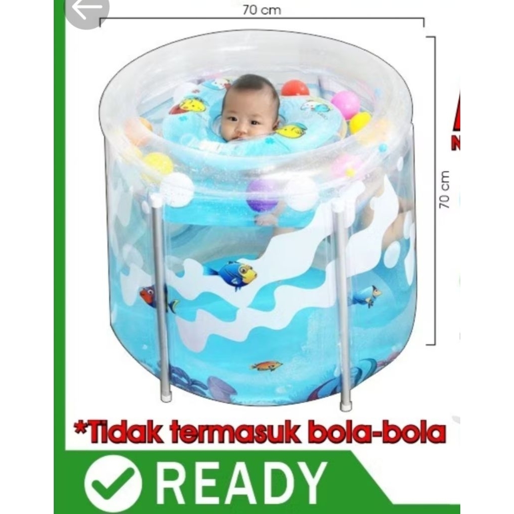 PRELOVED Kolam Renang Bayi Baby Spa 70x70cm bulat swimming pool *PORTABLE**FOLDABLE*