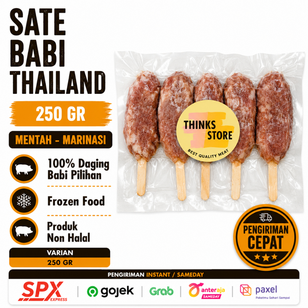 Sate Daging Babi - Sate Khas Thailand - Frozen Food