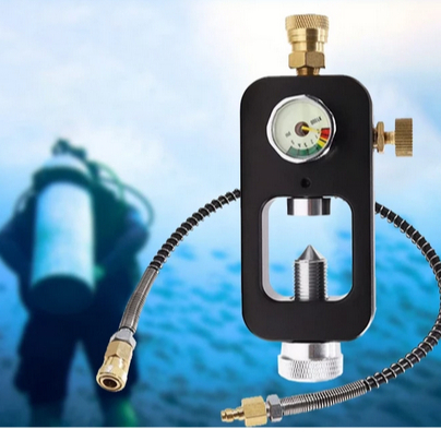 Regulator Scuba PCP HPA Fill Station Manometer Besar Adaptor Tabung Scuba 4500 PSI