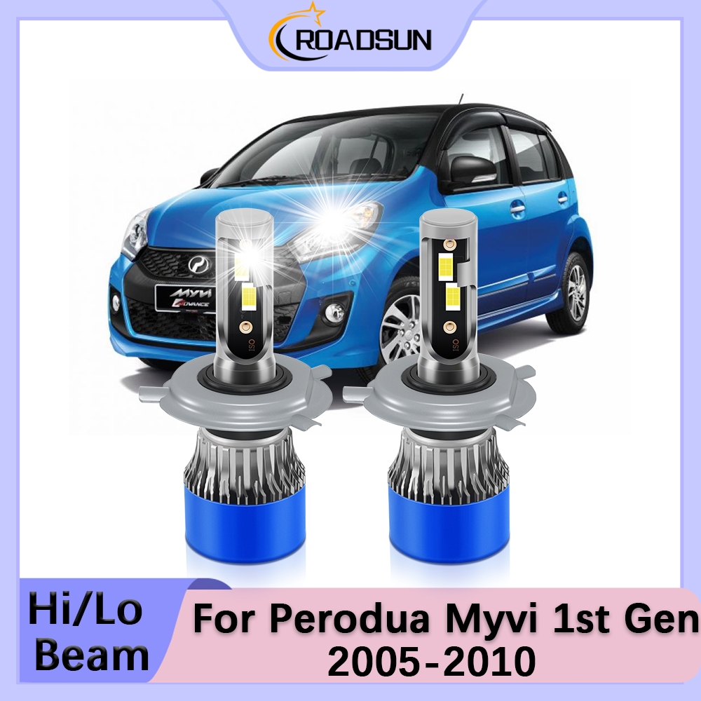 [For Perodua Myvi 1st Gen ] 2005-2010 2PCS LED Lampu Depan Mobil Plug And Play 12V 160W 18000LM Supe