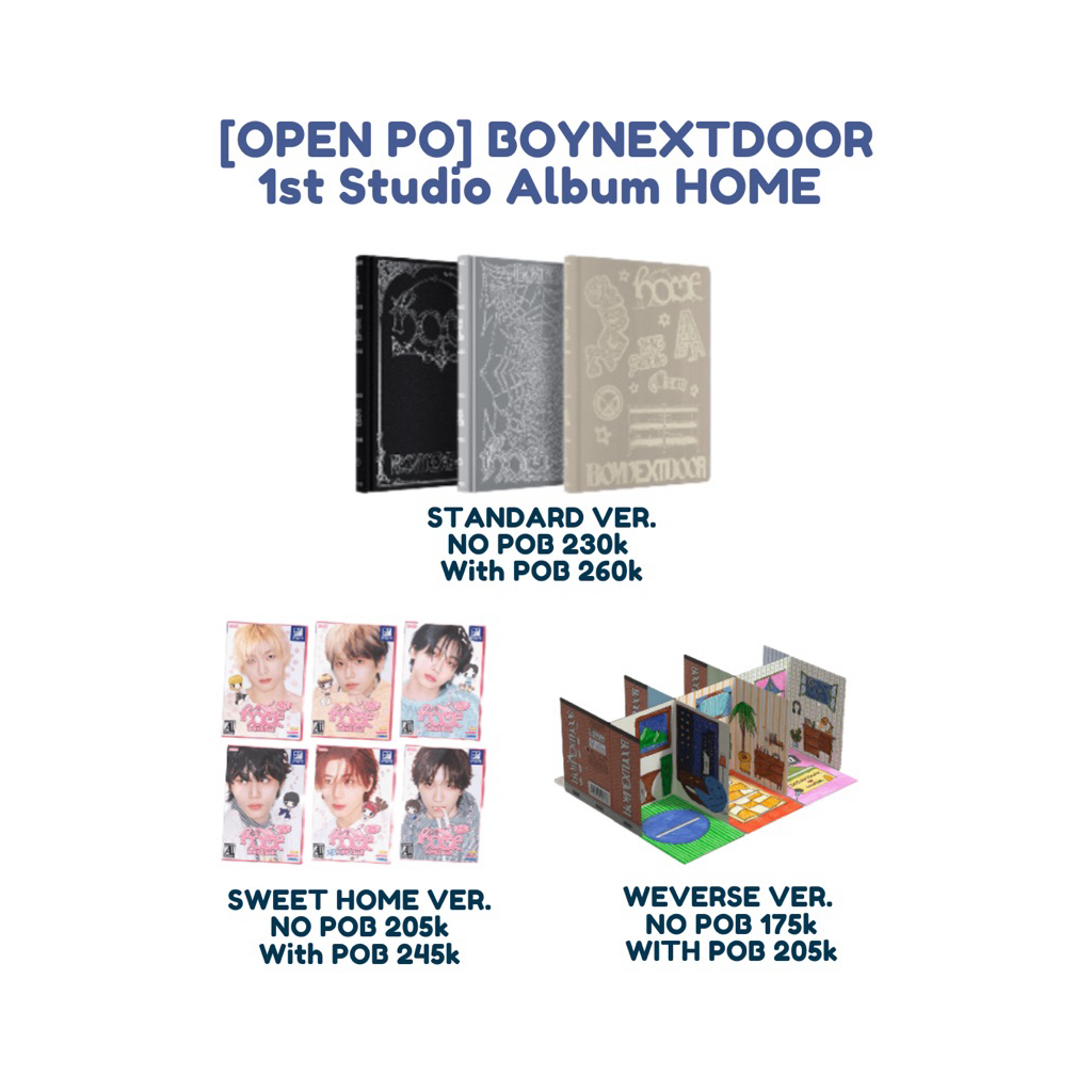 [PO] Album BOYNEXTDOOR 1st Studio Album Home Standard / Sweet Home / Weverse