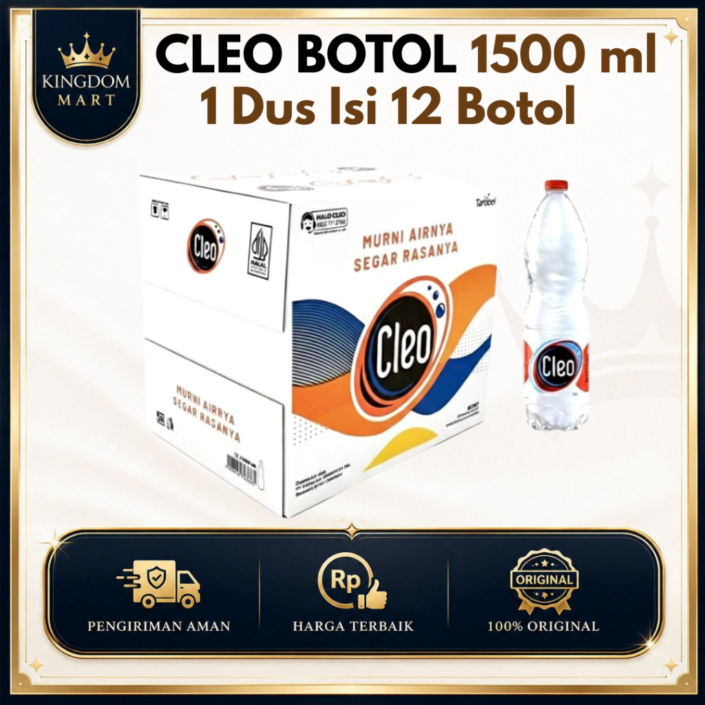 Cleo Botol 1500 ml 1 Dus isi 12 Botol Air Mineral Besar