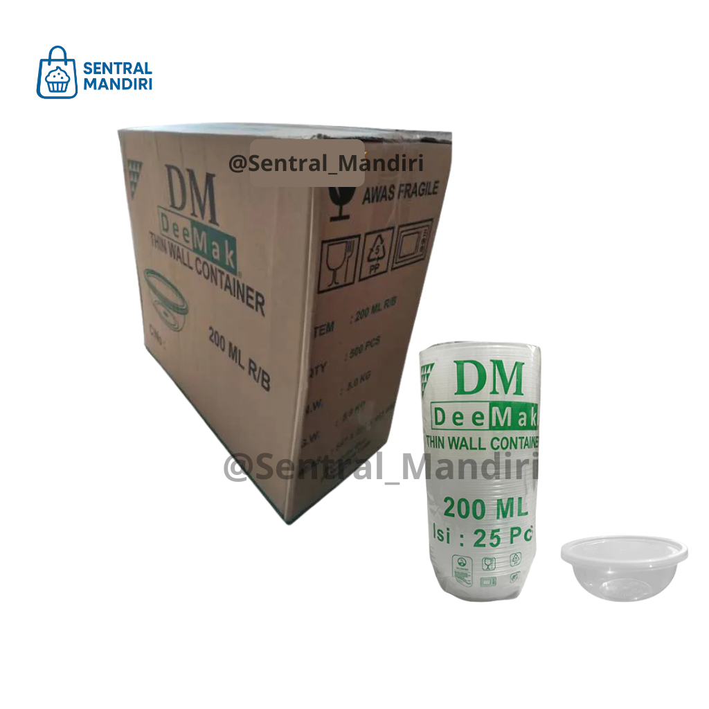 (1DUS) THINWALL BULAT MEREK DM MANGKOK PLASTIK 200ml 1 DUS TERMURAH GROSIR DAN BERKUALITAS