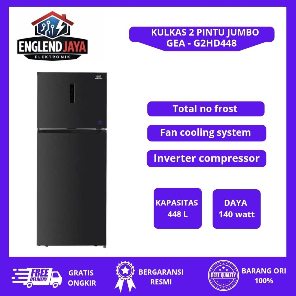KULKAS GEA JUMBO 2 PINTU - G2HD 448