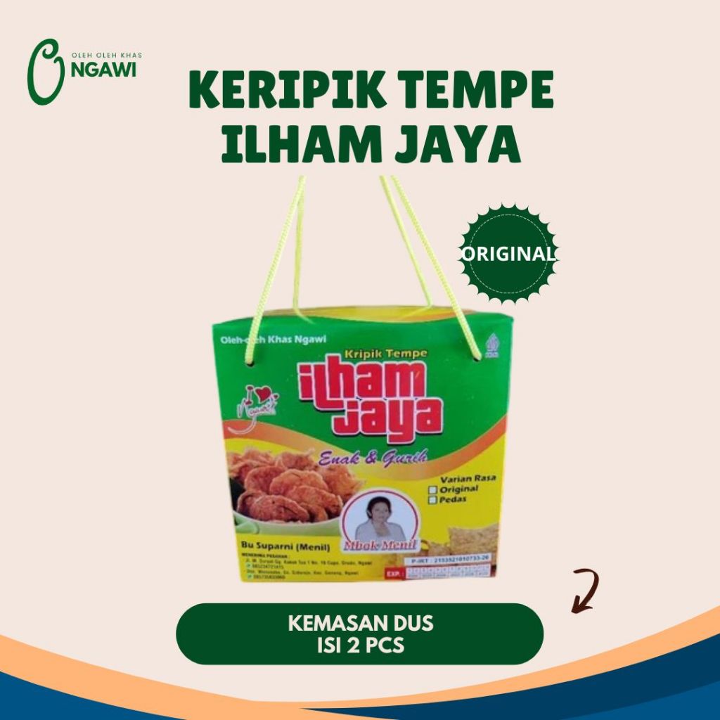Keripik tempe, keripik tempe ilham jaya ISI 2 ilham jaya BOX KECIL, Oleh oleh ngawi, jajanan Ngawi