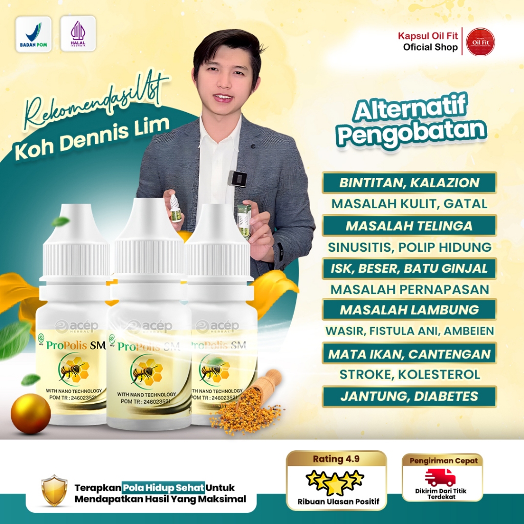 Propolis Sm Brazilian 100% Asli Original Official Store Ekstrak propolis BPOM & HALAL MUI Isi 6ML