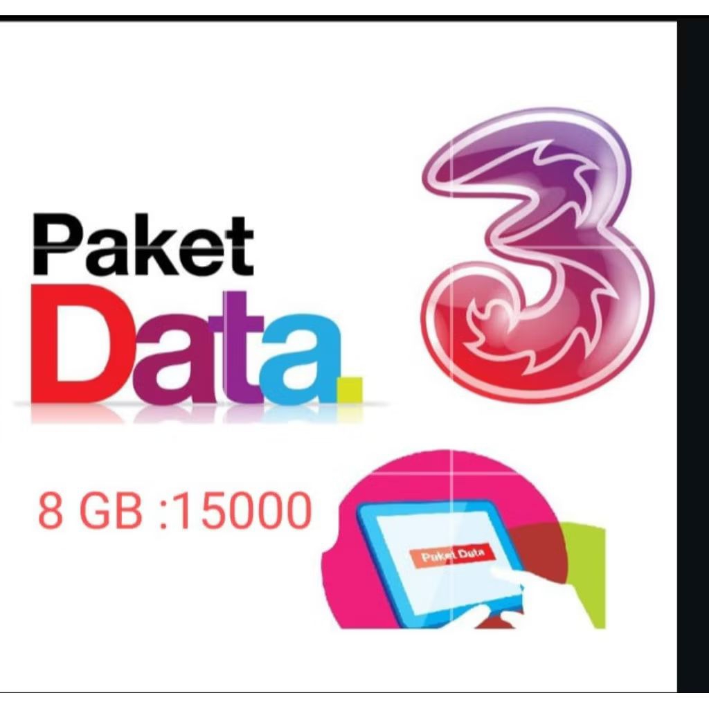 paket data 3 8Gb - 3 hari