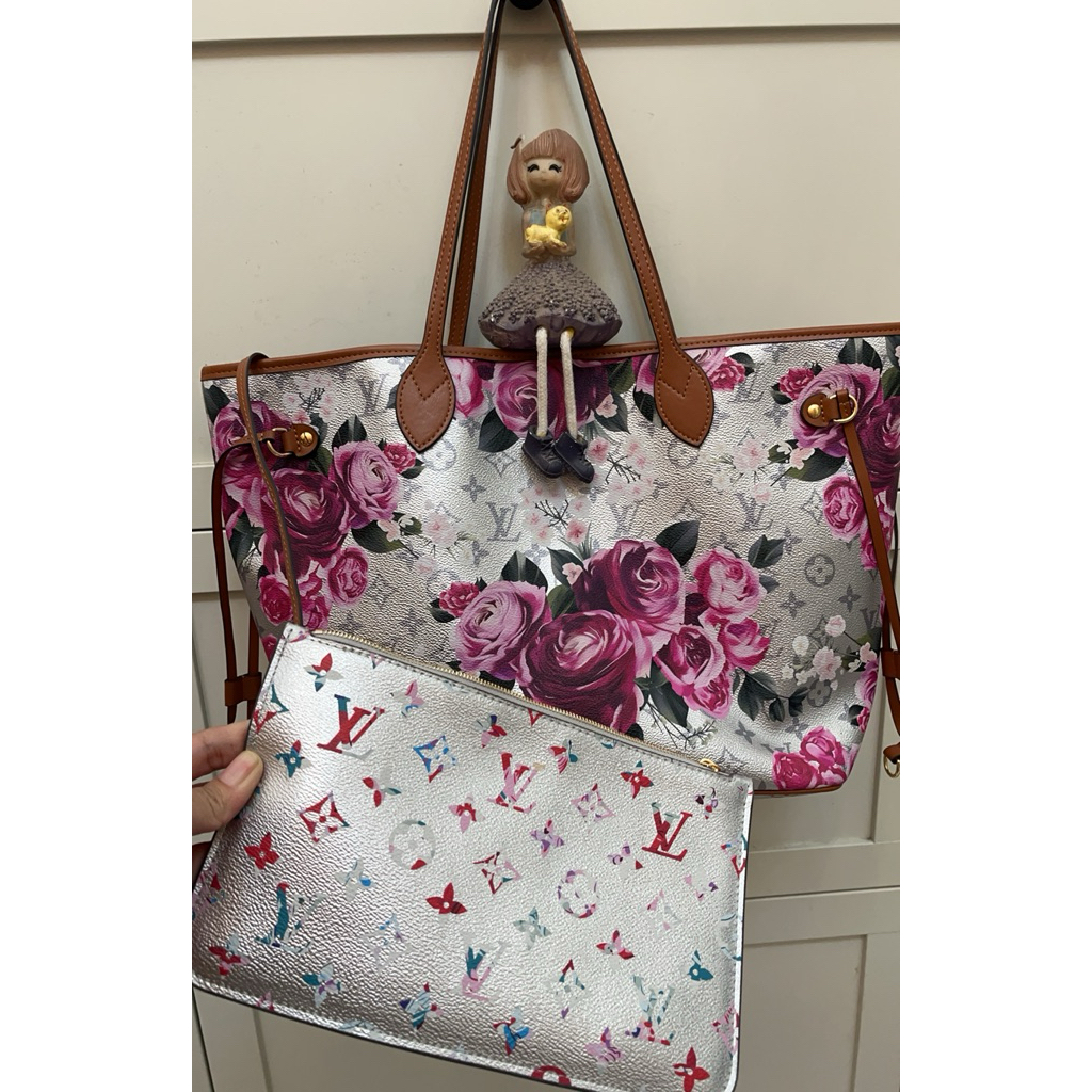 Tas Preloved Tote LV mawar ( M)