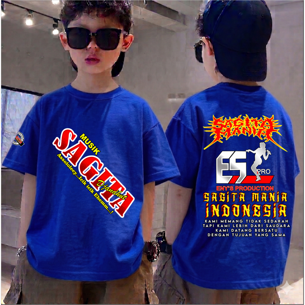 Kaos Distro Anak SAGITA MANIA INDONESIA SAGITA DJANDHUT T-Shirt Anak Laki-Laki & Perempuan Cotton Co