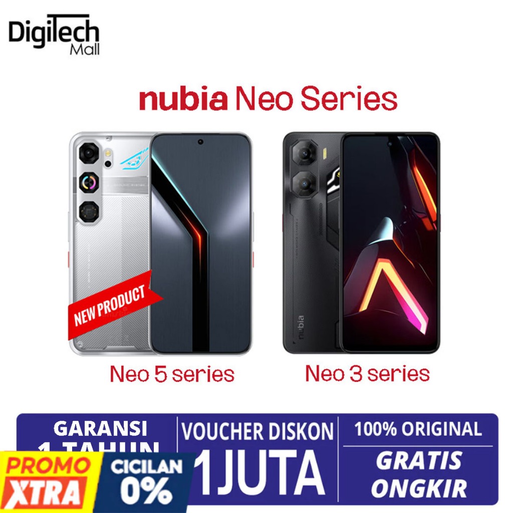 ZTE Nubia Neo 3 GT 12/256GB 8/256GB Garansi Resmi - HP Gaming - Air Trigger - NFC - Original Murah -