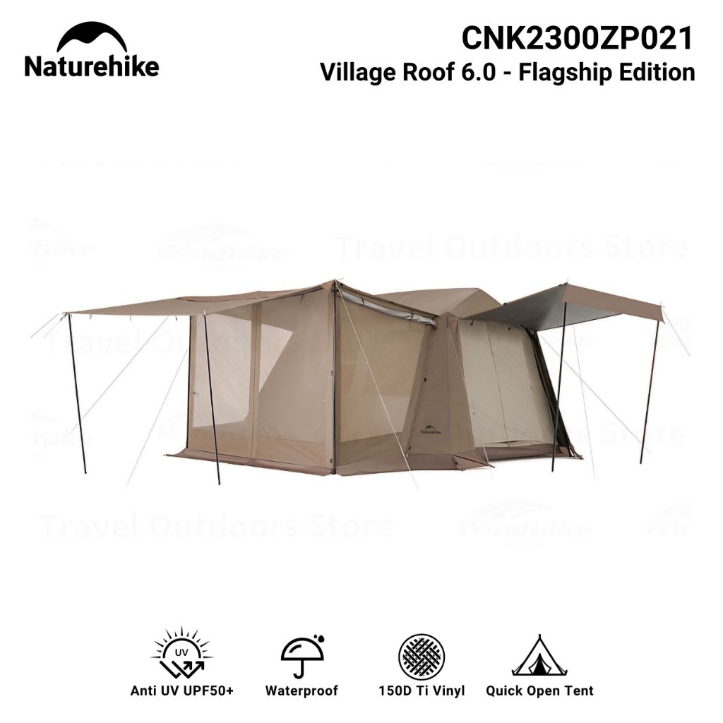 TENDA NATUREHIKE CNK2300P021 VILLAGE ROOF RIDGE 6.0 FLAGSHIP EDITION AUTOMATIC QUICK OPEN TENT TENDA