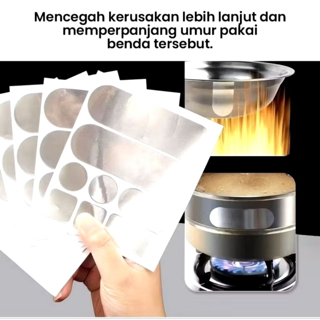 Lakban Anti Bocor Stiker Panci / Tambal Panci Aluminium Lem Tambal Lubang Panci Suhu Tinggi Tahan Ai