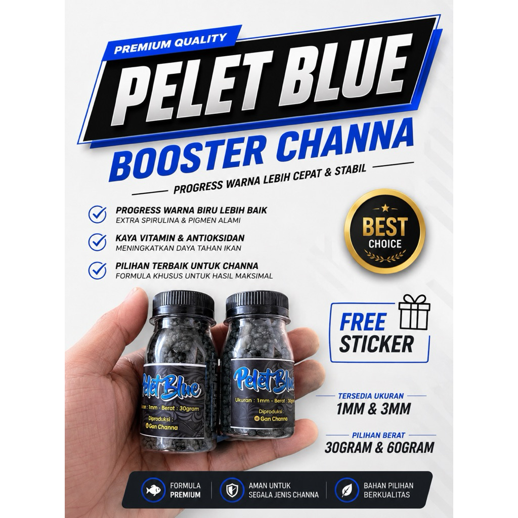 Pelet Premium Blue Murah - Pelet Blue booster - pelet blue termurah - pelet premium blue channa
