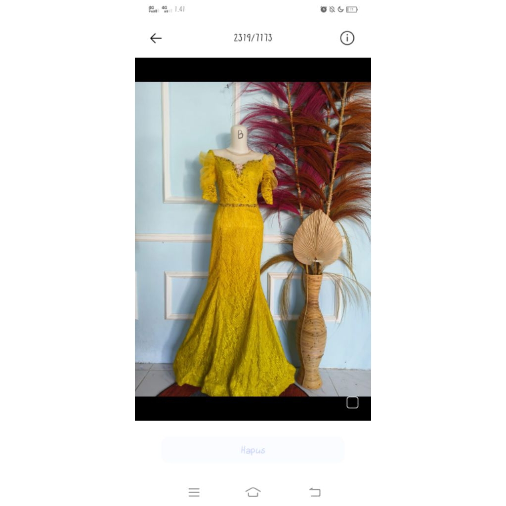 PRELOVED GAUN PENYANYI/SINGER/LEMON