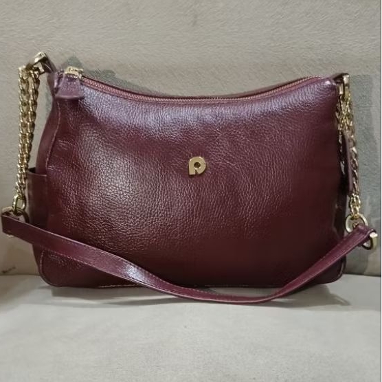 TAS SELEMPANG BAHU PAPILLON SEKEN WARNA MARUN LIKE NEW