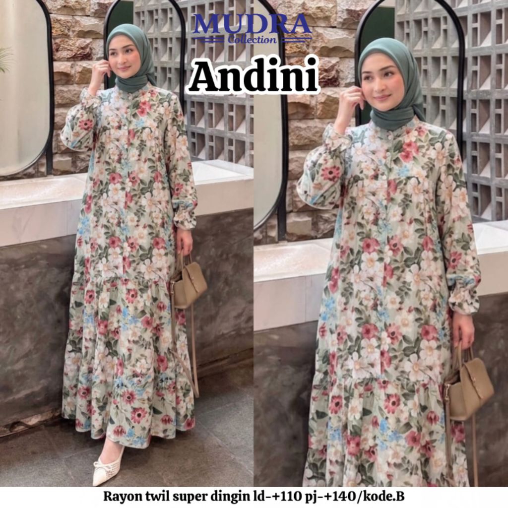 Gamis Mudra Collection / Gamis Terbaru / Gamis Wanita / Gamis Premium / Sekar / Andini / Mudra Hijab